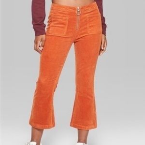 Wild Fable Orange Corduroy Cropped Pants
